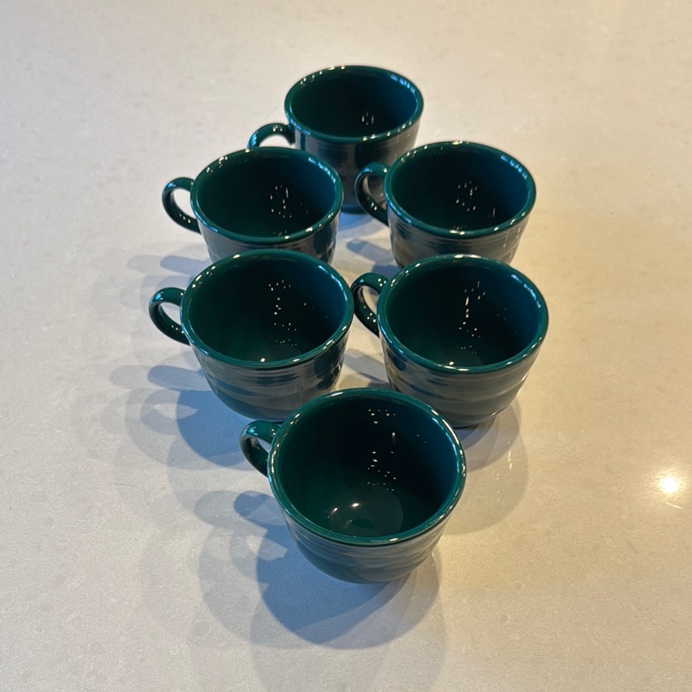 Fiestaware Teal Mug Set 6